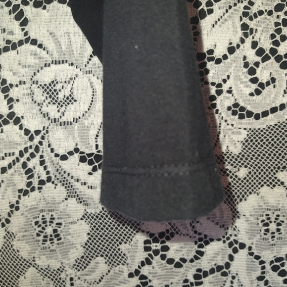 Zuda black long sleeve t shirt crew neck lounge wear pima cotton loose fitting - Picture 4 of 5